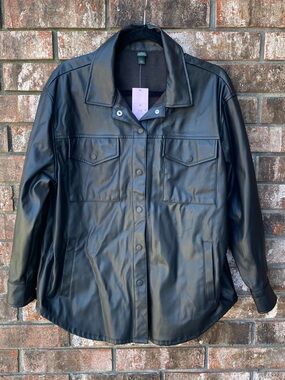 NWT Black Faux Leather Jacket
